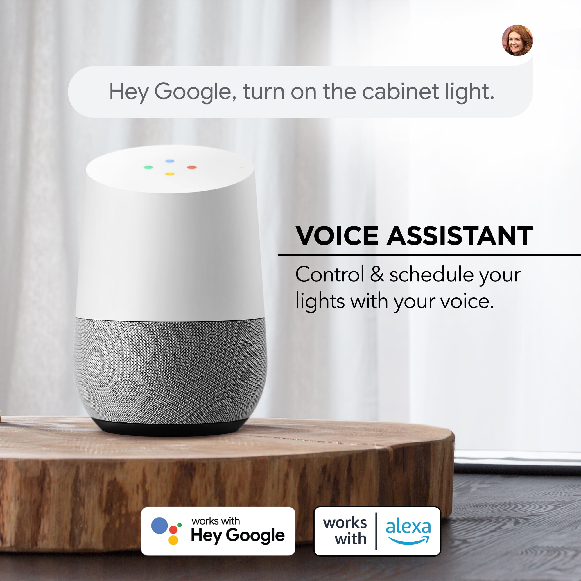 Smart RGBW Sound-Sync Strip Lights - 16ft