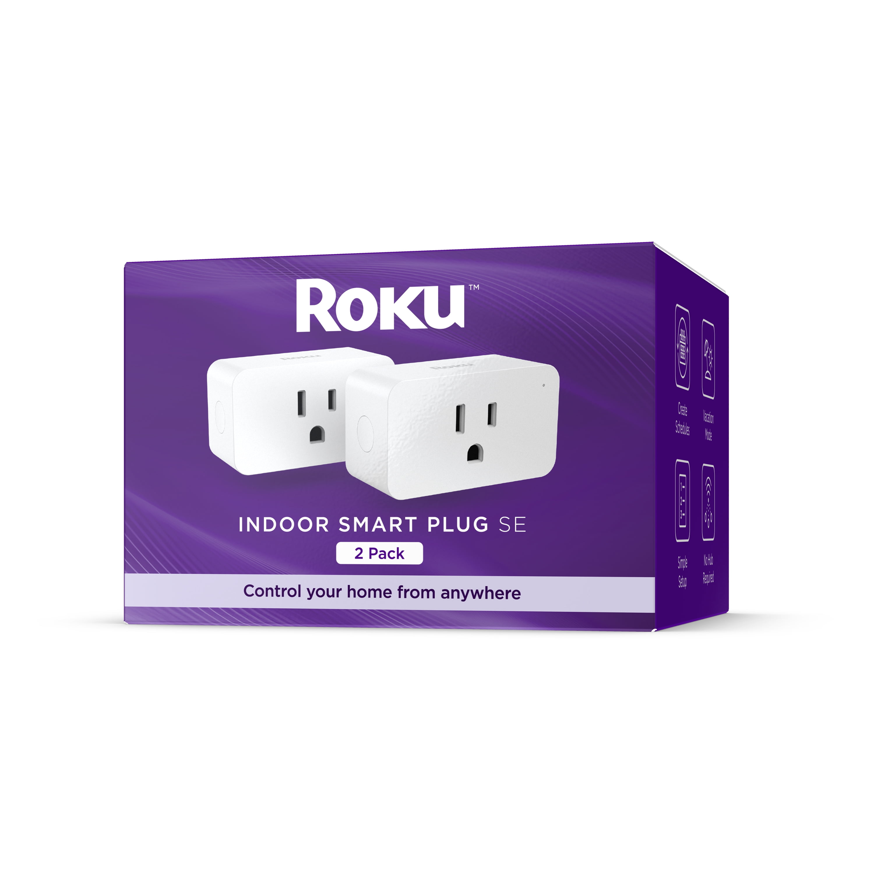 Roku Indoor Smart Plug SE (2-Pack) with Voice Control