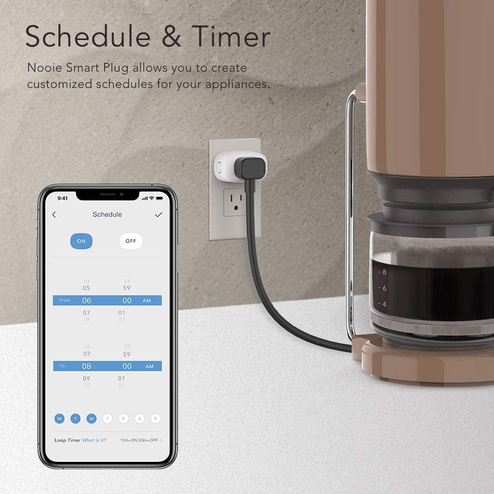 Nooie Smart Plug with Voice Control - 4 Pack