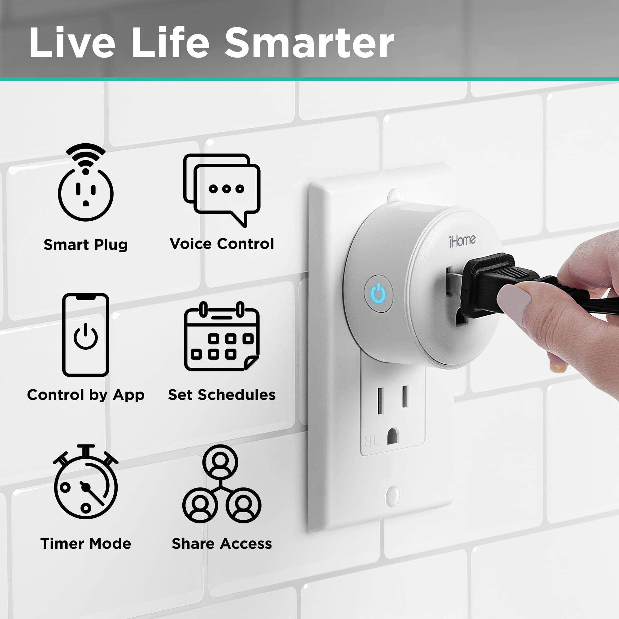 iHome Smart Plug for Alexa and Google Home