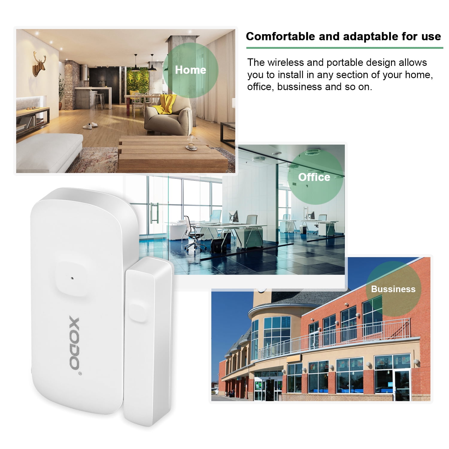 XODO DS1 Wi-Fi Alarm Door Window Sensors - 2 Pack