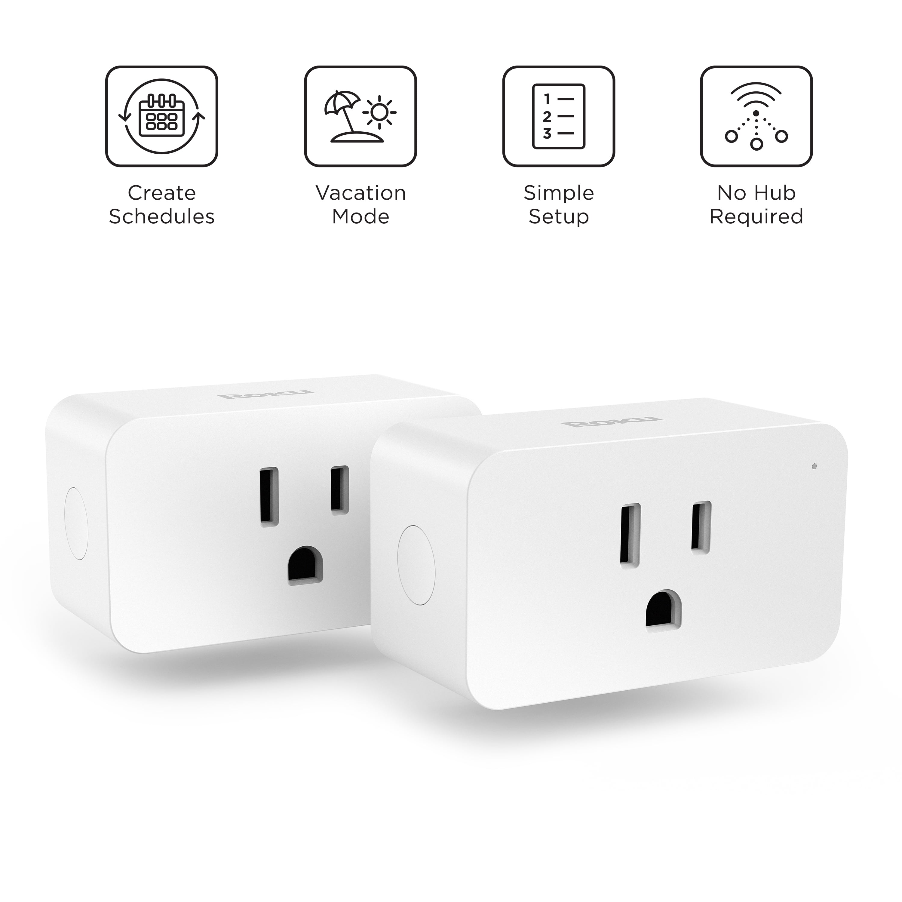 Roku Indoor Smart Plug SE (2-Pack) with Voice Control