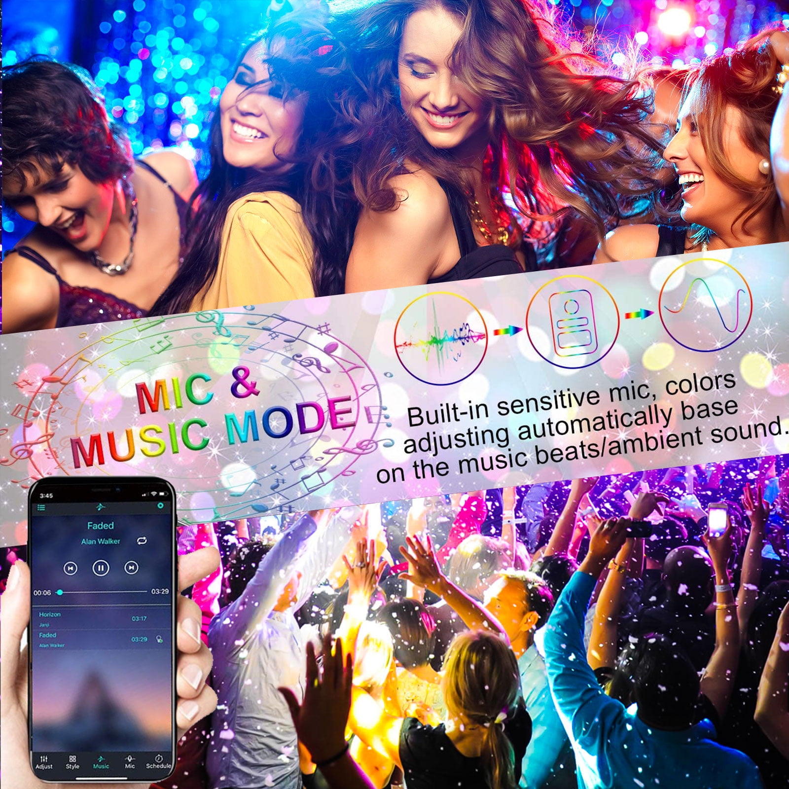 32.8ft RGB LED Light Strip for Home Décor