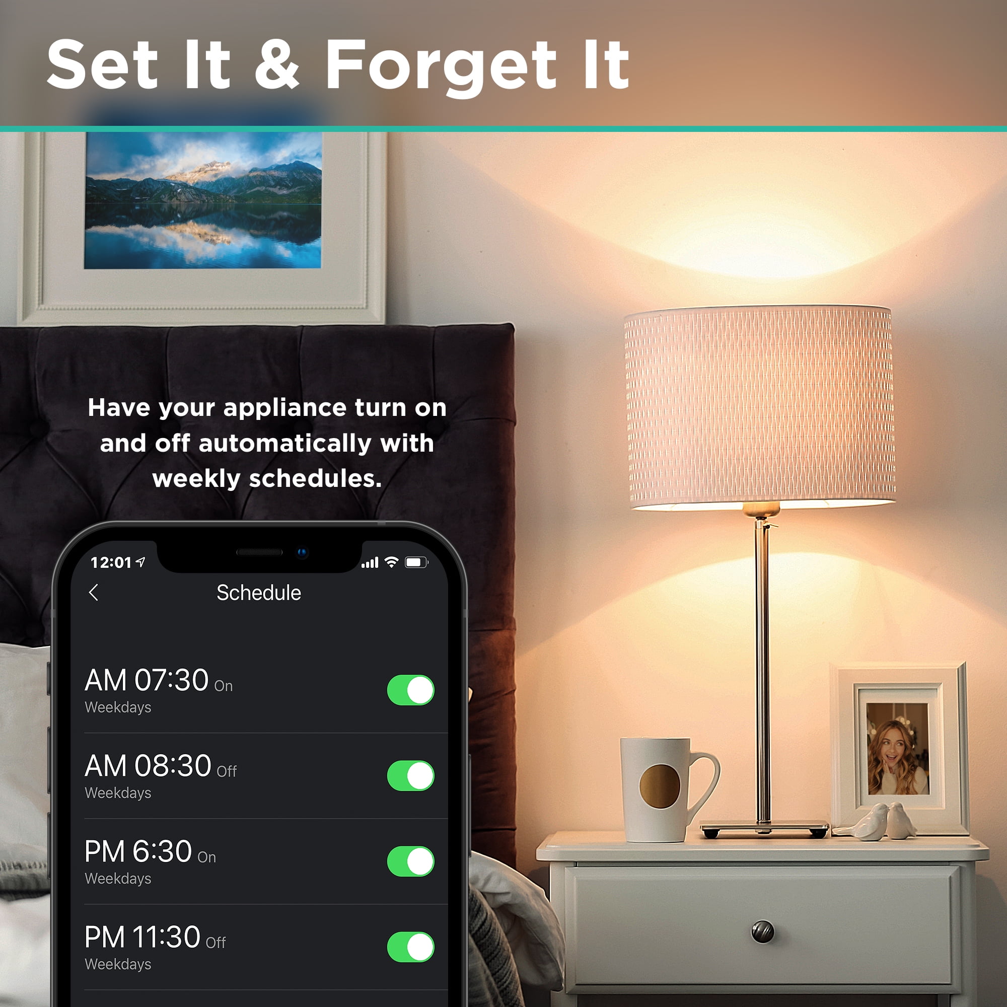iHome Smart Plug with App Control - 2 Pack