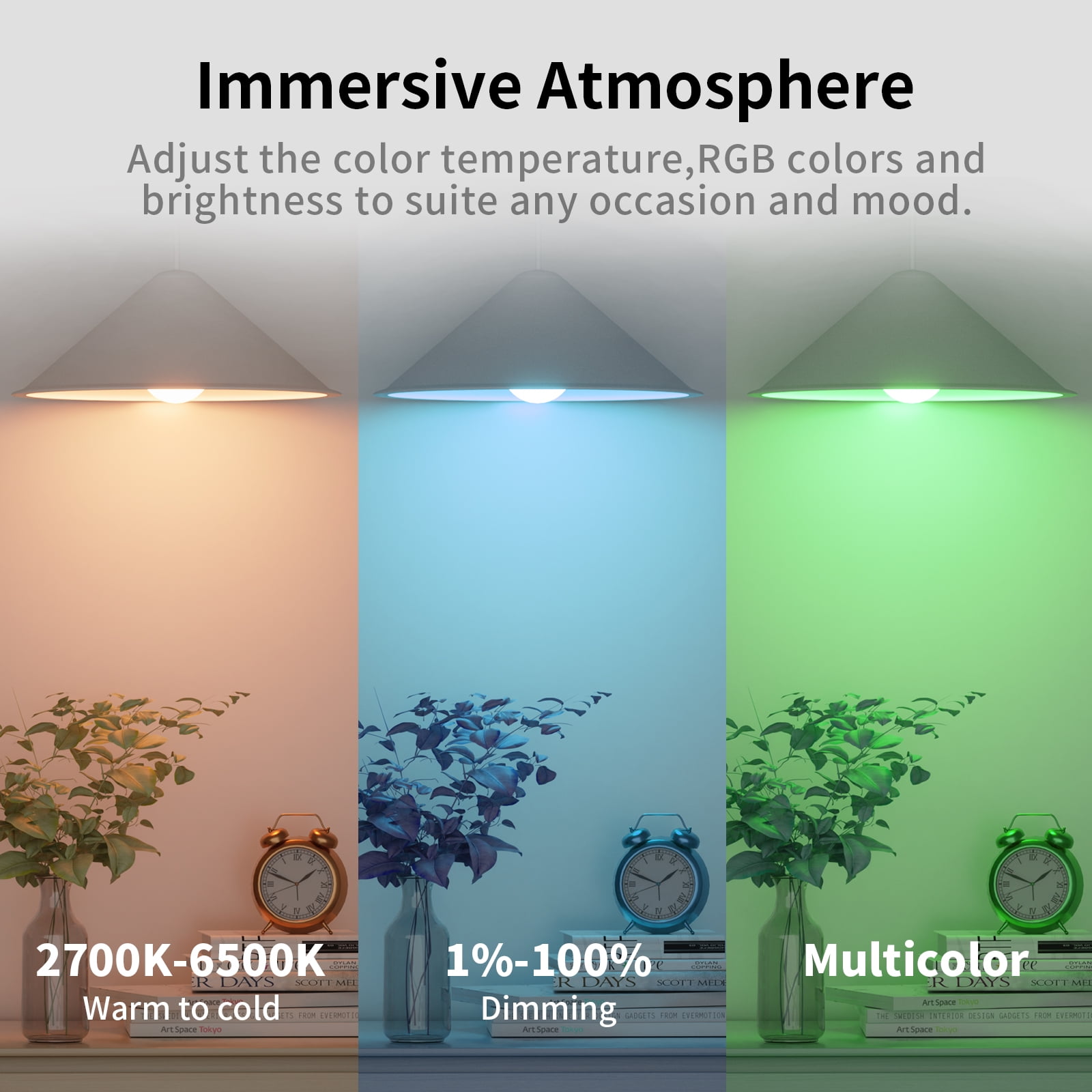 Wi-Fi Color Changing LED Bulbs Compatible with Alexa