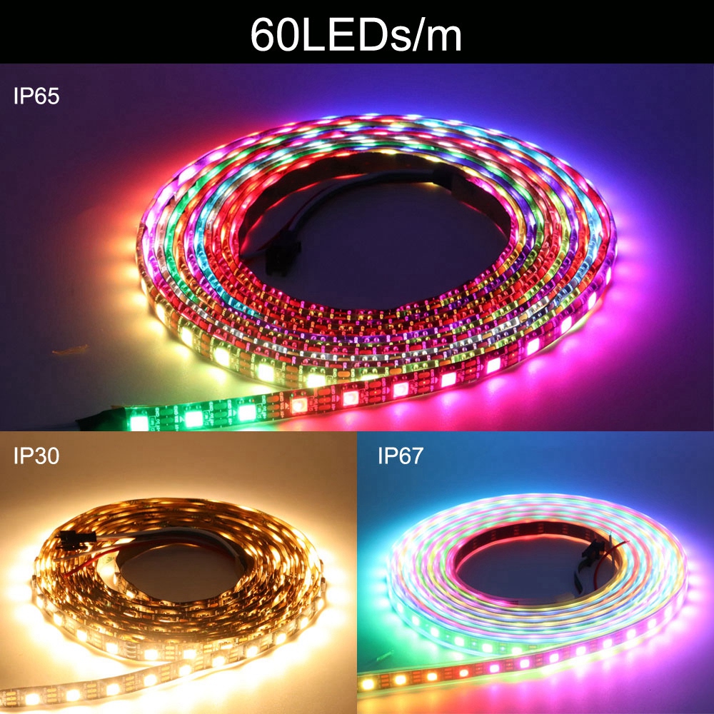Smart Waterproof RGB LED Strip Lights, WS2812B
