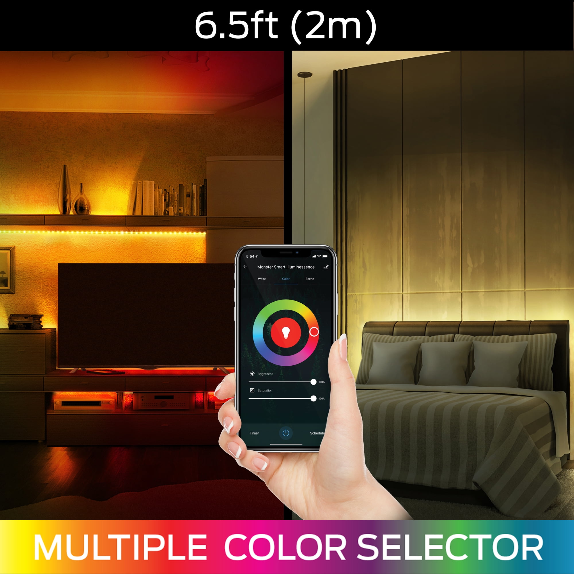 6.5ft Smart Multi-Color LED Light Strip