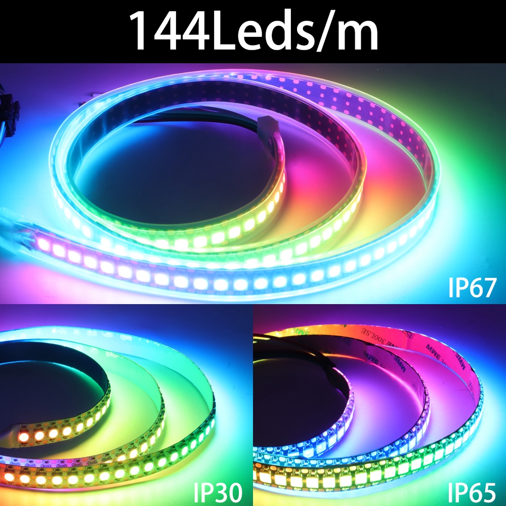 Smart RGB LED Strip Light - Addressable Pixel Options