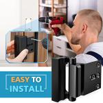 Home Security Door Lock Reinforcement - Child Proof High Security Door Locks with 3" Stop Withstand 800 lbs for Inward Swinging Front Door, Night Kids Safety Metal Flip Deadbolt Latch Defend Home