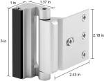 EverPlus Home Security Childproof Door Reinforcement Lock with 8 Screws and 3 Inch Stop Withstand 800 lbs for Inward Swinging Door, Upgrade Night Lock to Defend Your Home (Silver)