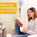 Home Security Door Lock, 2 Pack Childproof Door Reinforcement Lock with 3 Inch Stop Withstand 800 lbs for Top Front Inward Swinging Door, Upgrade Flip High Night Lock to Defend Your Home Kids