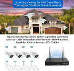 Security Camera System Wireless,Firstrend 1080P 8CH Wireless Home Security Systems with 4 pcs 2MP Full HD Cameras 1TB HDD Night Vision Motion Detection App for Indoor Outdoor Video Surveillance