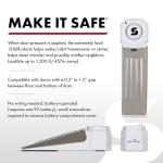 SABRE 120 dB Wedge Door Stop Security Alarm, Extremely Loud Wireless Alarm Siren Audible Up To 1,500 Ft., Non-Skid Pad, Compact Alarm Great for Home, Travel, Apartment or Dorm