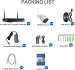 Security Camera System Wireless,Firstrend 1080P 8CH Wireless Home Security Systems with 4 pcs 2MP Full HD Cameras 1TB HDD Night Vision Motion Detection App for Indoor Outdoor Video Surveillance