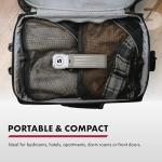 SABRE 120 dB Wedge Door Stop Security Alarm, Extremely Loud Wireless Alarm Siren Audible Up To 1,500 Ft., Non-Skid Pad, Compact Alarm Great for Home, Travel, Apartment or Dorm