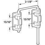 Prime-Line U 9847 Patio Sliding Door Loop Lock – Increase Home Security, Install Additional Child-Safe Security, 2-1/8 In. Hardened Steel Bar with Diecast Base, Chrome Plated (Single Pack)