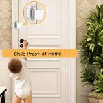 Home Security Door Lock,2 Pack Child Proof Door Reinforcement Lock with Upgraded Stainless Steel Screws for Inward Swinging Door,Privacy Door Latch Defend Home and Hotels