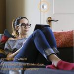 Home Security Door Lock,2 Pack Child Proof Door Reinforcement Lock with Upgraded Stainless Steel Screws for Inward Swinging Door,Privacy Door Latch Defend Home and Hotels