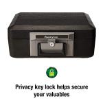 SentrySafe Fireproof Safe Box with Key Lock, Chest Safe with Carrying Handle to Secure Money, Jewelry, Documents, 0.25 Cubic Feet, 6.3 x 15.3 x 12.1 Inches, 1160