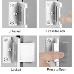 Home Security Door Lock,2 Pack Child Proof Door Reinforcement Lock with Upgraded Stainless Steel Screws for Inward Swinging Door,Privacy Door Latch Defend Home and Hotels
