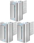 Home Security Door Lock 3 Pack Metal Door Reinforcement Lock for Kids Safety Top Front Door Child Proof Safety Lock Defend High Security Door Locks Latch Withstand 800lbs for Inside Swing Door Chain