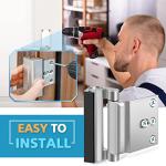 Home Security Door Lock 3 Pack Metal Door Reinforcement Lock for Kids Safety Top Front Door Child Proof Safety Lock Defend High Security Door Locks Latch Withstand 800lbs for Inside Swing Door Chain