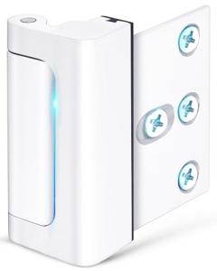 Home Security Door Reinforcement Lock Upgraded Front Door Locks for Kids Safety Withstand 800 lbs Metal Child Proof Door Latch Lock for Inside Door Top Extra Flip Lock High Deadbolt Lock Home Defender