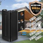 Steinwhale 3Pack Home Security Door Reinforcement Lock, Childproof Safety Door Lock Latch Inside Stopper, Add High Security to Prevent Home Unauthorized Entry, Aluminum Construction Finish Black