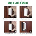 Home Security Door Reinforcement Lock Upgraded Front Door Locks for Kids Safety Withstand 800 lbs Metal Child Proof Door Latch Lock for Inside Door Top Extra Flip Lock High Deadbolt Lock Home Defender