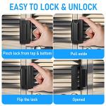 Steinwhale 3Pack Home Security Door Reinforcement Lock, Childproof Safety Door Lock Latch Inside Stopper, Add High Security to Prevent Home Unauthorized Entry, Aluminum Construction Finish Black