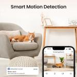 Cinnado 2K Home Security Cameras-2.4Ghz WiFi Indoor Camera with 360° Motion Detection for Pets/Nanny/Baby/Dog, 2 Way Audio, 24/7 SD Card Storage, Cloud Storage, Works with Alexa & Google Home, D1 4P