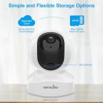 Home Security Camera, Baby Camera, 2K wansview WiFi Camera for Pet/Nanny, Motion Alerts, 2 Way Audio, Night Vision, Compatible with Alexa Echo Show, with TF Card Slot and Cloud