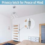 GreaTalent 2PACK Home Security Door Reinforcement Lock Childproof, Add High Security to Home Prevent Unauthorized Entry, Aluminum Construction Finish, Frame Lock, Silver