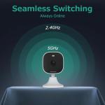 VSMAHOME 4MP Cameras for Home Security with Audio and Video, Outdoor Security Camera Indoor, 2.4g/5g Cameras for House/Pet/Baby, Plug and Play, Support 128G Card Storage (Not Included), Wired