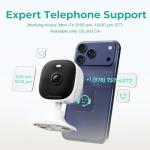 VSMAHOME 4MP Cameras for Home Security with Audio and Video, Outdoor Security Camera Indoor, 2.4g/5g Cameras for House/Pet/Baby, Plug and Play, Support 128G Card Storage (Not Included), Wired