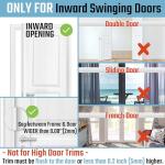 GreaTalent 3PACK Home Security Door Reinforcement Lock Childproof, Add High Security to Home Prevent Unauthorized Entry, Aluminum Construction Finish, Frame Lock, Silver