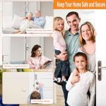 Home Security Door Reinforcement Lock, Upgraded Front Door Locks for Kids Safety Withstand 800 lbs, Child Proof Door Lock, Extra Door Lock from Inside Prevent Unauthorized Entry (2 Pack, Silver)