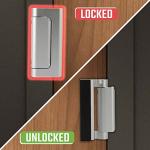 GreaTalent 3PACK Home Security Door Reinforcement Lock Childproof, Add High Security to Home Prevent Unauthorized Entry, Aluminum Construction Finish, Frame Lock, Silver