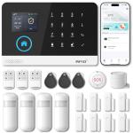 PGST Home Security System, Alarm System for Home Security, Phone Alert, Alarm Siren, Door/Window Sensors, Remotes, Compatible with Alexa, No Monthly Fee,for House Apartment Office