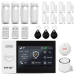 PGST 2025 WiFi Wireless Home Alarm System - 4.3-inch Touch Screen, 10-Minute Installation, 8 Door & Window Sensors + 4 Motion Sensors, APP Remote Control, Compatible with Alexa, No Monthly Fee