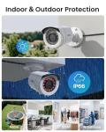 ZOSI H.265+ Full 1080p Home Security Camera System with AI Human Vehicle Detection, 8 Channel 5MP-Lite CCTV DVR (No HDD), 4 x 1080p Weatherproof Surveillance Camera Outdoor Indoor, 80ft Night Vision