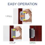 Kirphealy Home Security Door Lock, 2 Pack Door Reinforcement Locks for Front Door, Upgraded Door Latch Withstands 800lbs of Force, Prevents Unauthorized Entry, Easy to Install, Perfect for Solo Living