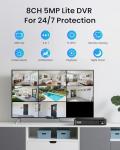 ZOSI H.265+ Full 1080p Home Security Camera System with AI Human Vehicle Detection, 8 Channel 5MP-Lite CCTV DVR (No HDD), 4 x 1080p Weatherproof Surveillance Camera Outdoor Indoor, 80ft Night Vision