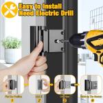 Home Security Door Locks 2 Pack, Metal Door Reinforcement Locks, 3" Withstands 1000 lbs of Impact for Inward Swing Doors, Defender Door Locks for Kids Safety, Prevent Unauthorized Entry (Black)