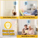 Home Security Door Locks 2 Pack, Metal Door Reinforcement Locks, 3" Withstands 1000 lbs of Impact for Inward Swing Doors, Defender Door Locks for Kids Safety, Prevent Unauthorized Entry (Black)