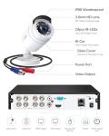 ZOSI H.265+ Full 1080p Home Security Camera System with AI Human Vehicle Detection, 8 Channel 5MP-Lite CCTV DVR (No HDD), 4 x 1080p Weatherproof Surveillance Camera Outdoor Indoor, 80ft Night Vision