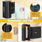 Home Security Door Locks 2 Pack, Metal Door Reinforcement Locks, 3" Withstands 1000 lbs of Impact for Inward Swing Doors, Defender Door Locks for Kids Safety, Prevent Unauthorized Entry (Black)