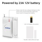 KERUI Standalone Home Office Shop Security Alarm System Kit,Wireless Loud Indoor/Outdoor Weatherproof Siren Horn with Remote Control and Door Contact Sensor,Motion Sensor,Up to 115db,NO WiFi/GSM/APP