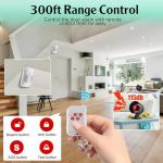 KERUI Standalone Home Office Shop Security Alarm System Kit,Wireless Loud Indoor/Outdoor Weatherproof Siren Horn with Remote Control and Door Contact Sensor,Motion Sensor,Up to 115db,NO WiFi/GSM/APP