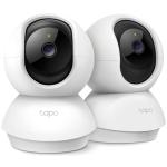 Tapo 2K Pan/Tilt Security Camera for Baby Monitor, Dog Camera w/Motion Detection, 2-Way Audio Siren, Night Vision, Cloud&SD Card Storage, Works w/Alexa & Google Assistant, 2-Pack (Tapo C210P2)